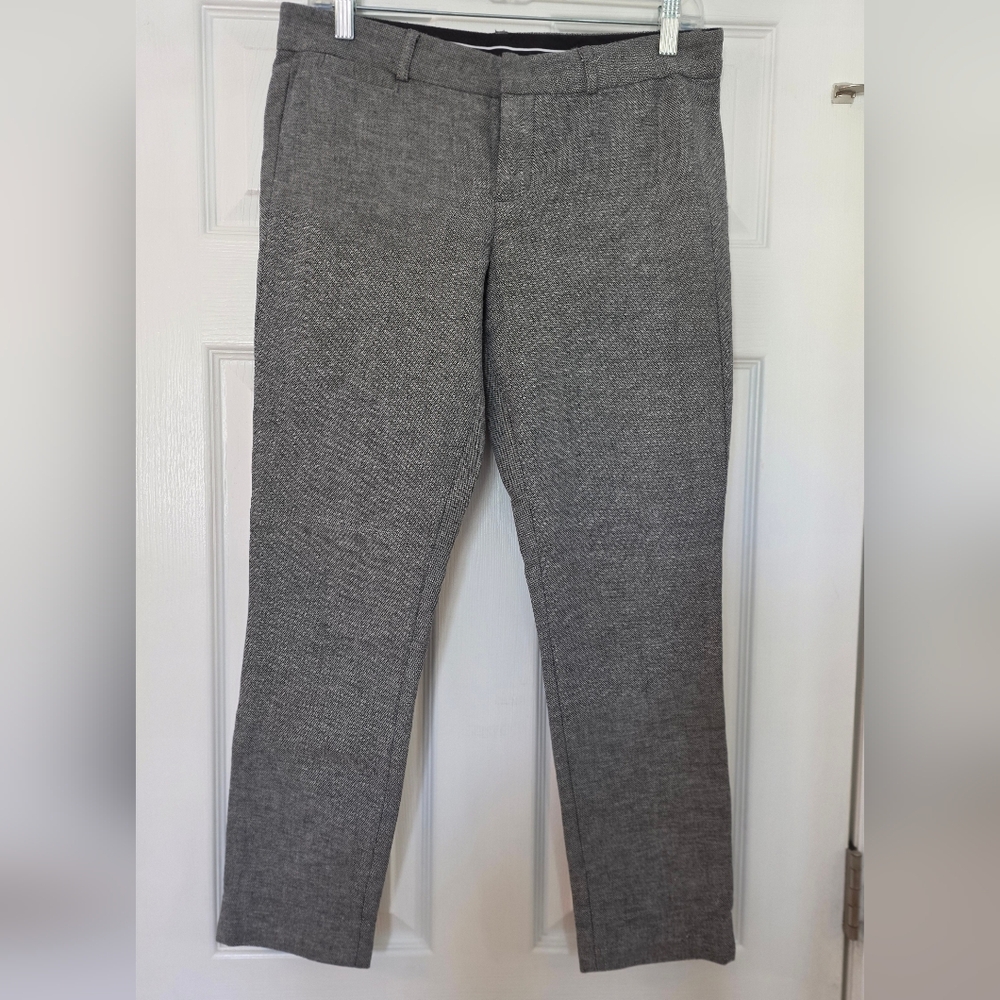 KUT from the Kloth Diana Grey Textured Ankle Dress Career Pants Size 6
